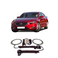 Bright Red Angel Eye Headlight Halo Kit For Mazda 6 14-15