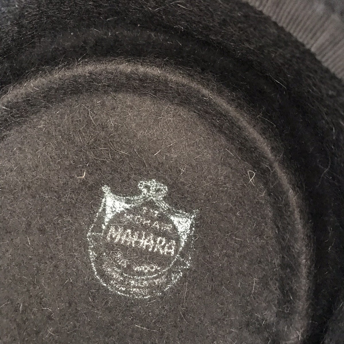 Vintage Hat MAHARA Mohair Black Hat Union Tag Church Lady Hat Lawliet Womens Wedding Occasion Formal Wide Brim Church  main image 3