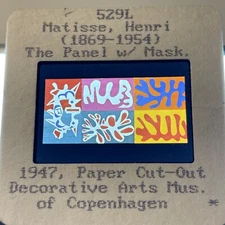 Henri Matisse "Panel With Mask" Fauvism French Art 35mm Slide