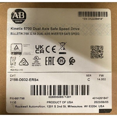 2198-D032-ERS4, new, AB Kinetix 5700 Dual Axis Inverter, Sealed