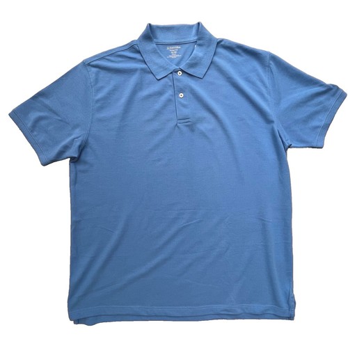 シャツ St Johns Bay BLUE Polo Shirt Mens Sz XL COMFORT FLEX CLASSIC FIT