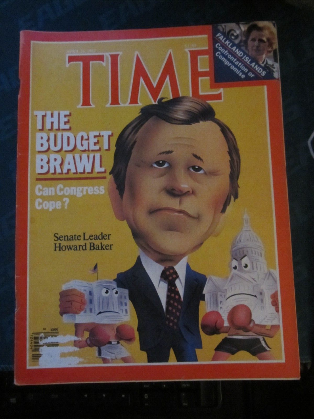 Time Magazine April 1982 The Budget Brawl Senate Leader Howard Baker (M
