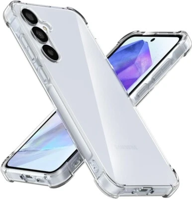 SBOX For Samsung Galaxy A55 5G Case , Clear Silicone Shockproof Gel Phone Cover