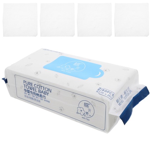 80 Pcs Cotton Dry Wipes Baby Disposable Face Towel Washing Tissue eBay