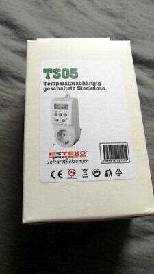 ESTEXO Temperatur geschaltete Steckdose für Infrarotheizung und Elektroheizung