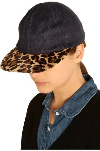 Gorra para mujer Eugenia Kim 141335 Darien estampado de guepardo de mezclilla talla Mediano Foto 4 de 4