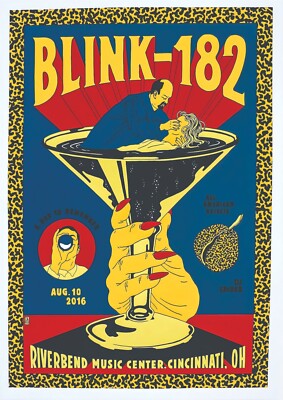 BLINK 182 REPLICA CONCERT POSTER QUALITY PHOTO PAPER OR CANVAS