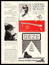 1965 Saska Ski Equipment Los Angeles California Geze Safety Bindings Print Ad