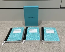 Tiffany & Co. Mini Notebook Set of 3 Case Limited Edition Promo Gift Teal Blue