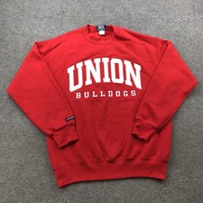 Vintage Union Bulldogs Sweatshirt Mens Medium Red College Jansport USA 90s