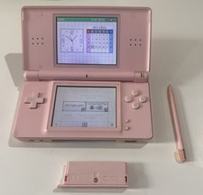 Nintendo DS Lite Coral Pink With Game and OEM stylus no charger read description