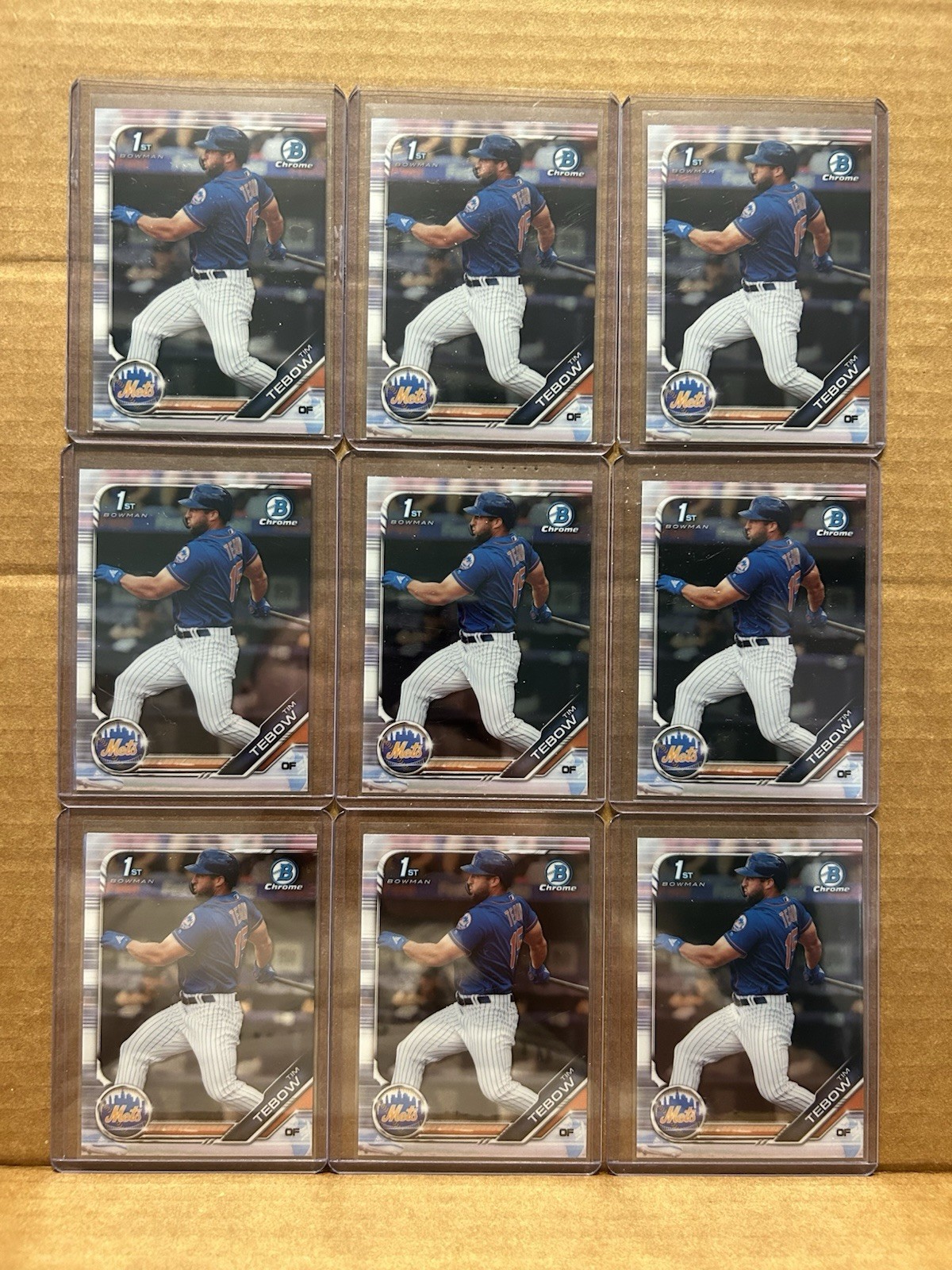 Tim Tebow 2019 1st Bowman Chrome Prospects #BCP-156 New York Mets Florida Gators