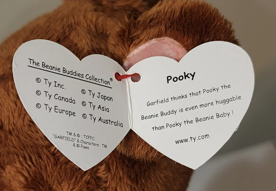 Ty POOKY The Bear Beanie Buddy (Garfield Movie) 8" MWMT Plush Stuffed Animal Toy - Image 4 of 4