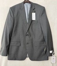 Haggar Mens Classic Fit Premium Jacket Stretch Dark Grey Sz 40R NWT