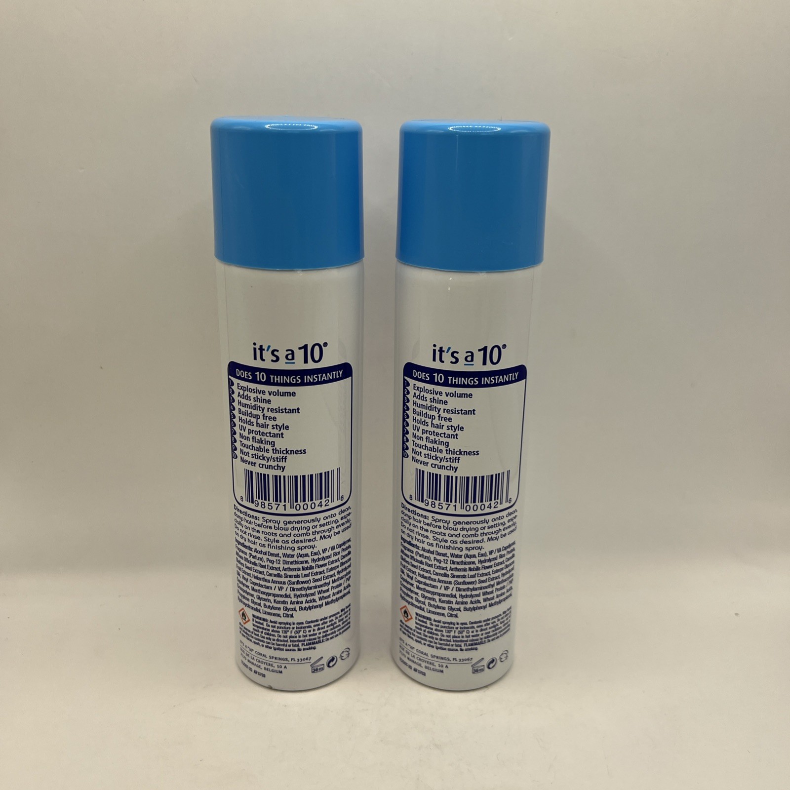 Lot/2 It's A 10 Miracle Blowdry Volumizer Hair Spray 6 Ounces X 2