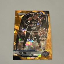 Aaliyah Edwards 2024 Prizm WNBA Orange Ice Prizm Rookie Card- #70 Mystics RC