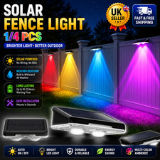 Solar Fence Lights LED Waterproof Deck Wall Garden Lamp UK