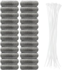 24 PCS Lint Traps, Stainless Steel Lint Catcher for Washing Machine, Pet Hair Re