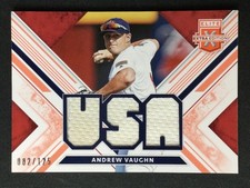 2019 Elite Extra Edition #USA-AV Andrew Vaughn Orange GAME-USED PATCH /125