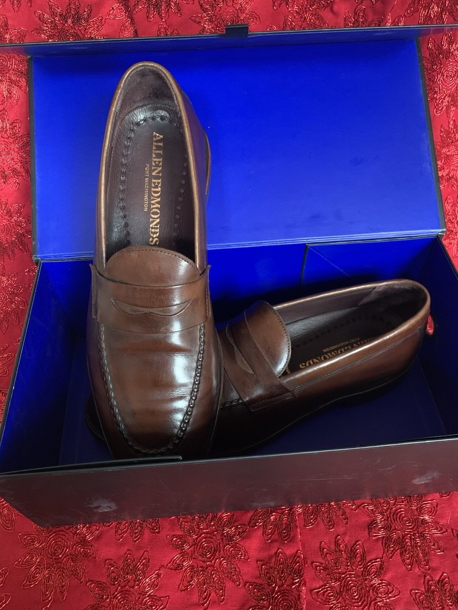Allen Edmonds Nomad Penny Loafer Coffee Brown Leather Mens  display picture 2