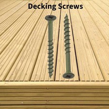 GREEN COATED DECKING SCREWS LANDSCAPE FENCING DECK 50mm 60mm 75mm