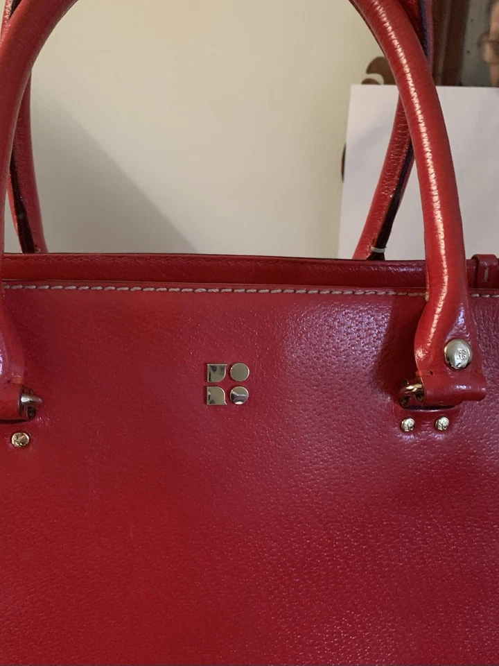 Kate Spade Wellesley HIGHLIGHTER Red LEATHER Satchel hand bag - Image 4 of 4