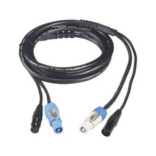 Compatible Power and DMX Cable, powercon Plus DMX Cable Set for Stage Lightin...