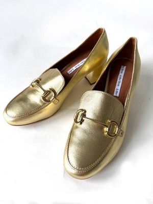 & Other Stories Schuhe Loafers Horsebit Gold Leder 38   ungetragen!!!