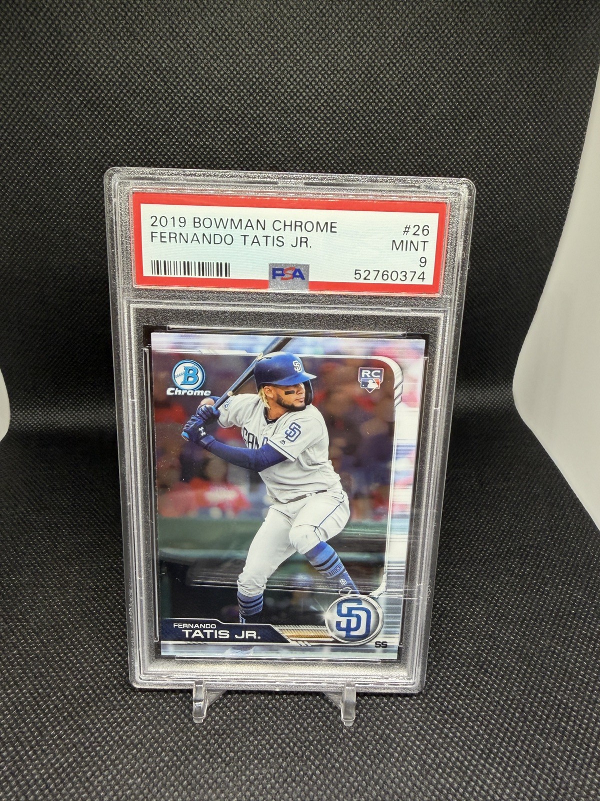 2019 FERNANDO TATIS JR. BOWMAN CHROME ROOKIE CARD #26 MINT PSA 9.