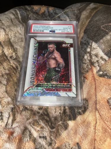 Conor McGregor | PSA 10 White Sparkle | Bonus Machines | 2022 Panini Prizm UFC 