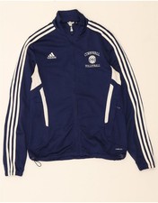 ADIDAS Mens Tracksuit Top Jacket Small Navy Blue Polyester AD04