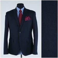 Mens Navy Blue Blazer 40R UK Size DEVRED Sport Coat Jacket