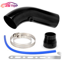 Universal 76mm 3 Aluminum Car Cold Air Intake Induction Pipe Hose Tube Black