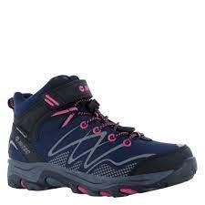 Hi-Tec Blackout Mid Kinder Navy/Magenta Vegan Waterproof Stiefel