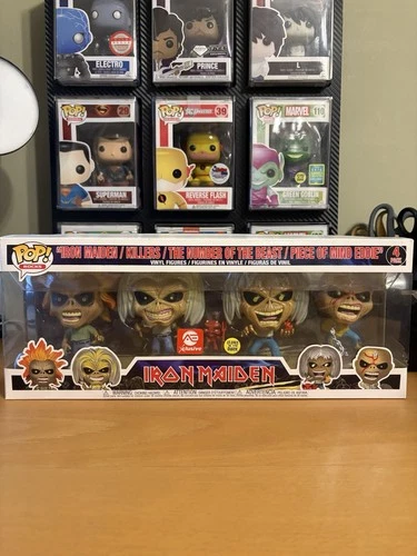 Funko Pop! Rocks Iron Maiden Eddie Vinyl Set 4 Pack Glow In Dark AE Exclusive