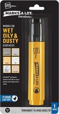 Marks A Lot R UltraDuty TM Extra-Large Chisel Permanent Markers Black Carded