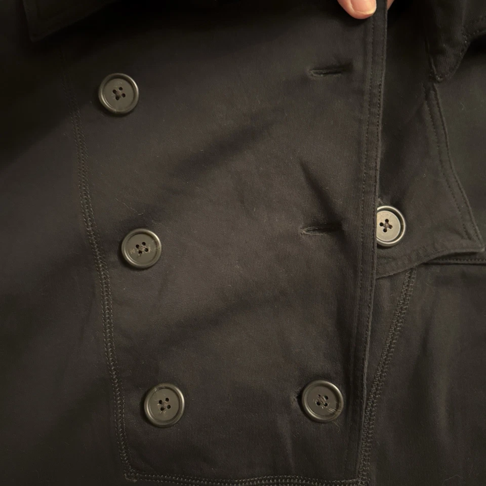 Vestido midi tejido algodón doble botonadura negro mediano LAUREN RALPH LAUREN para mujer Foto 4 de 4