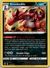 Krookodile Holo Rare SWSH12: Silver Tempest 113/195 NM Holo