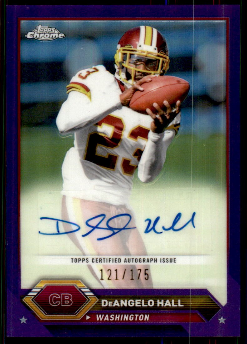 2023 Topps Composite Chrome Purple Refractors #TCA-DH DeAngelo Hall #/175 Auto