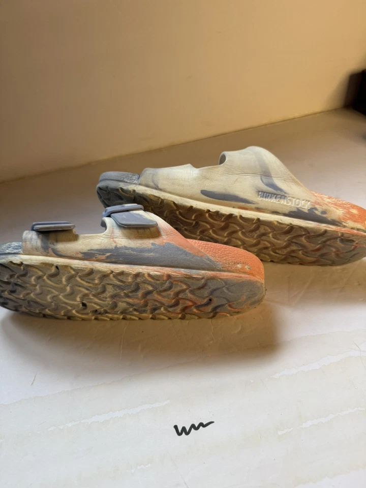 Sandalias Birkenstock Mujer Talla 5-5.5EU 36 EVA Hechas en Alemania Rosa Azul Foto 2 de 4