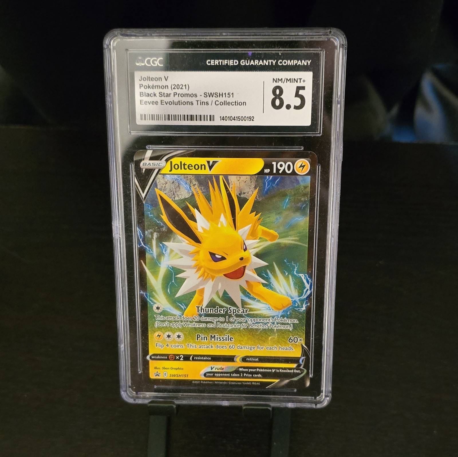 Pokémon Jolteon V SWSH151 Sword & Shield Promo Holo CGC 8.5 2021