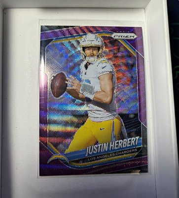 Panini Prizm 2025 Justin Herbert #215 Chargers Purple wave Prizm /99