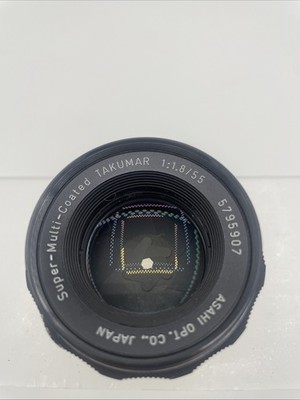 Asahi Pentax Super Multi Coated Takumar 55mm f1.8 MF Lens M42 Mount Read