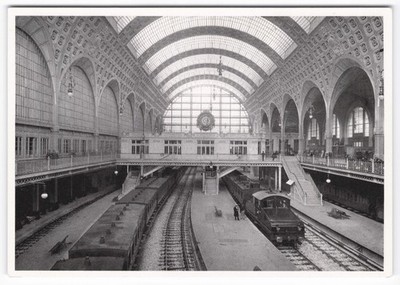 Gare d'Orsay Paris 1902 Vintage Postcard - Grand Station Interior Architecture