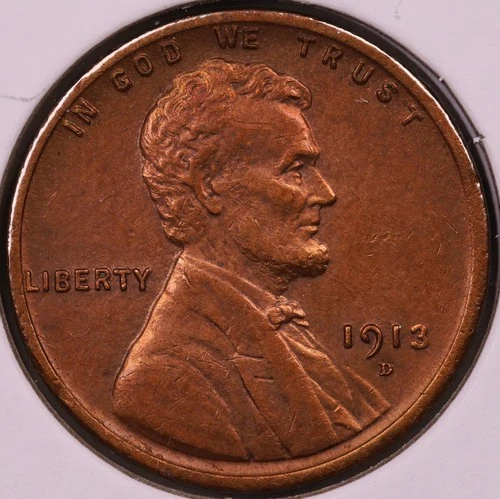 1913-D Lincoln Cent AU Details ***RARE ORIGINAL CENT***