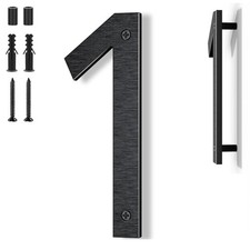8 Inch Large Metal House Number for Outside, Modern Floating Home Address Num...