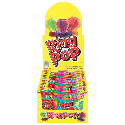 Ring Pop Lollipops - Bulk Candy Individually Wrapped Suckers Variety Party Pack-