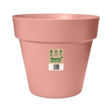 Image of Elho Paris Plant Pot 30cm Weather-Resistant Plastic Soft Pink Indoor Outdoor