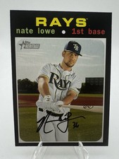 2020 Topps Heritage #220 Nate Lowe Tampa Bay Rays