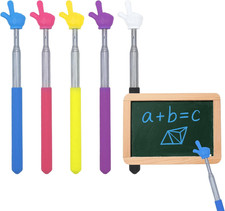 5 Pcs Telescopic Teacher Pointer Stick, Retractable Finger Hand Pointer for Clas